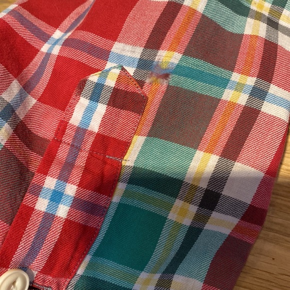 Vintage Late 1980s Polo Ralph Lauren Mens Button Down in red and green plaid M - Picture 5 of 12